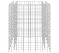 vidaXL Gabion Raised Bed Galvanised Steel 90x90x100 cm, Silver