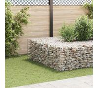 Gabion Raised Bed with Steel Wire, Garden or Patio, Silver, 60x60x60 cm