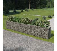 vidaXL Gabion Raised Bed Galvanised Steel 540x50x100cm Stone Basket Raised Bed