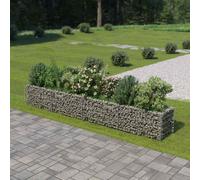 vidaXL Gabion Raised Bed Galvanised Steel 360x50x50cm Stone Basket Raised Bed