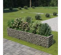 vidaXL Gabion Raised Bed Galvanised Steel 270x50x50cm Stone Basket Raised Bed