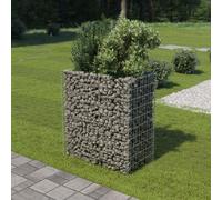 vidaXL Galvanised Steel Gabion Raised Bed 90x50x100 cm | Versatile and Durable Planter for Garden or Patio | Ideal for Flowers or Plants | High Load Capacity