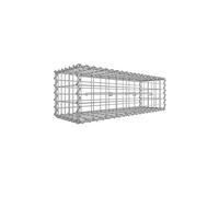 Songmics Gabion Baskets GGB233V1 - Galvanised 100 x 30 x 30 cm, 5 x 10 cm mesh, Set of 2