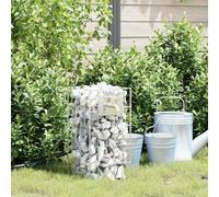 Gabion Tap Silver Stainless Steel 26 x 25 x 50 cm Weatherproof Rust Resistant for Garden Watering Patio Greenhouse with Easy Assembly and Durable Design