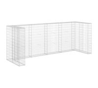 vidaXL Gabion Wall for Garbage Bins Galvanised Steel Waste Container Enclosure