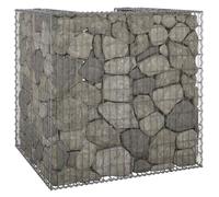 Gabion Wall Silver Galvanised Steel 110x100x110 cm Stone Basket Heavy Duty 1-Bin
