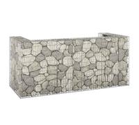 Gabion Wall Silver Galvanised Steel 254x100x110 cm Stone Basket Heavy Duty 20cm