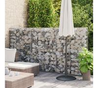 Gabion Wall Silver Galvanised Steel 300x50x150 cm Heavy Duty Welded Mesh 3.5mm