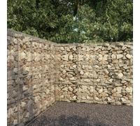 Gabion Wall Silver Galvanised Steel 300x50x200 cm Mesh 10x10cm 3.5mm WeldedCover