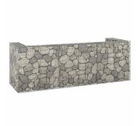 Gabion Wall Silver Galvanised Steel 325x100x110cm Stone-Fill Bin Enclosure 3.5mm