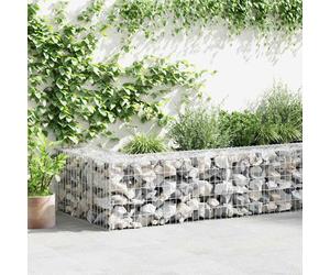 Gabion Wall Silver Galvanised Steel 600x30x50cm Welded Mesh Basket With CoversHD
