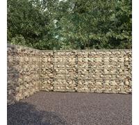 Gabion Wall Silver Galvanised Steel 900 x 50 x 200 cm with Covers Welded Mesh HD