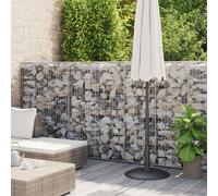 Gabion Wall Silver Galvanised Steel 900x50x150 cm Heavy Duty Retaining Pack 4pc