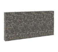 Gabion Wall Silver Galvanised Steel Heavy-Duty Welded Mesh 300x30x150cm Covers