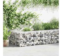 Gabion Wall with Covers Outdoor Cage Retaining Wall Galvanised Steel vidaXL
