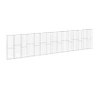 Vidaxl Gabion Wall With Covers Galvanised Steel 900X30X200 Cm