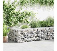 vidaXL Gabion Wall with Covers Galvanised Steel 300x30x50 cm Outdoor Cage