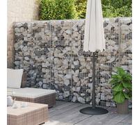 vidaXL Gabion Wall with Covers Galvanised Steel 900x30x200 cm, Silver