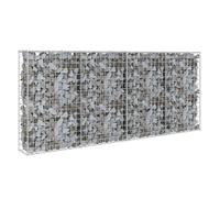 Gabion Wall with Covers Outdoor Garden Stone Basket Galvanised Steel vidaXL