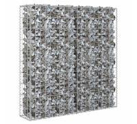 vidaXL Gabion Wall with Covers Galvanised Steel 80x20x100cm Stone Basket Cage