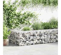 Gabion Wall with Covers Outdoor Garden Stone Basket Galvanised Steel vidaXL