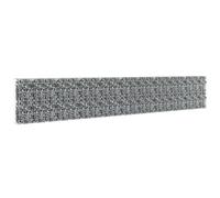Gabion Wall with Covers Outdoor Garden Stone Basket Galvanised Steel vidaXL