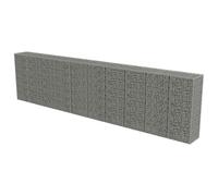 Gabion Wall with Covers Outdoor Garden Stone Basket Galvanised Steel vidaXL