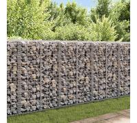 vidaXL Gabion Wall with Covers Galvanised Steel 20x20x100 cm NEW