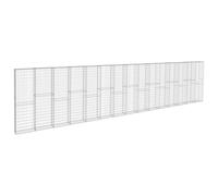 Gabion Wall with Covers Outdoor Garden Stone Basket Galvanised Steel vidaXL