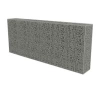 Gabion Wall with Covers Outdoor Garden Stone Basket Galvanised Steel vidaXL