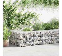 vidaXL Gabion Wall with Covers Galvanised Steel 300x50x50cm Stone Basket Cage