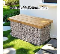 Gabions 100 x 50 x 50 cm, Metal Gabion Cage Basket for Stones, Garden Fence Wall Partition, 3