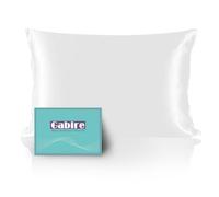 Gabire Mulberry Silk Pillowcase Both Sides Real Silk Good for Your Hair and Skin Acne Acne Organic 2 Pack with Hidden Zipper White Standard (50x66cm)