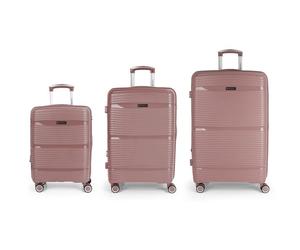 Gabol Akane 4 roll suitcase set 3pcs. pink