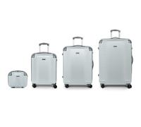 Gabol Balance XP 4 wheels Suitcase set 4-piece with expansion pleat silver colored