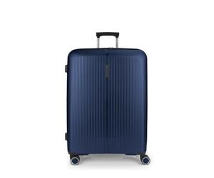 Gabol Brooklyn Large Expandable Hard Case with Capacity up to 109 L, blue, Expandable Large Suitcase