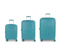 Gabol Infinity 4 wheels Suitcase set 3-piece with expansion pleat blue
