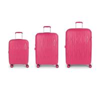 Gabol Infinity 4 wheels Suitcase set 3-piece with expansion pleat pink