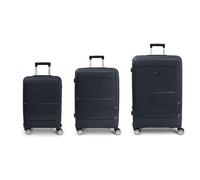 Gabol Midori 4 Roll Suitcase Set 3pcs. blue