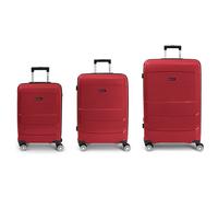 Gabol Midori 4 Roll Suitcase Set 3pcs. red