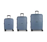 Gabol Montreal 4 wheels Suitcase set 3-piece with expansion pleat blue