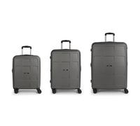 Gabol Montreal 4 wheels Suitcase set 3-piece with expansion pleat gray