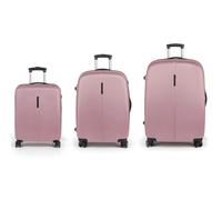 Gabol Paradise XP 4 wheels Suitcase set 3-piece with expansion pleat pink