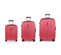 Gabol Paradise XP 4 wheels Suitcase set 3-piece with expansion pleat red