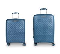 Gabol Queens 4 wheels Suitcase set 2-piece with expansion pleat blue
