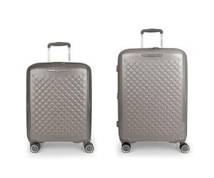 Gabol Queens 4 wheels Suitcase set 2-piece with expansion pleat gray