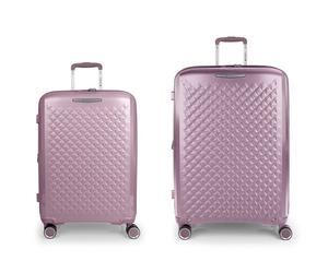 Gabol Queens 4 wheels Suitcase set 2-piece with expansion pleat purple