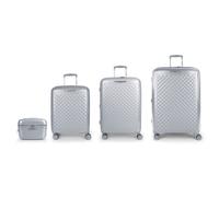 Gabol Queens 4 wheels Suitcase set 4-piece Expandable silver colored