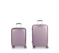 Gabol |Suitcase Set (Cabin & Medium) Expandable Queens Rigid with Capacity up to 114.6 L, lilac