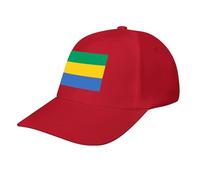 Gabon Flag Baseball Cap,Summer Adjustable Classic Low Profile Hat for Men Women,The Ultimate Accessory for Outdoor Activies Red
